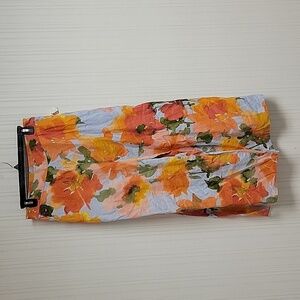 Joie women's wide leg floral linen pants, size large. new with tags colorful